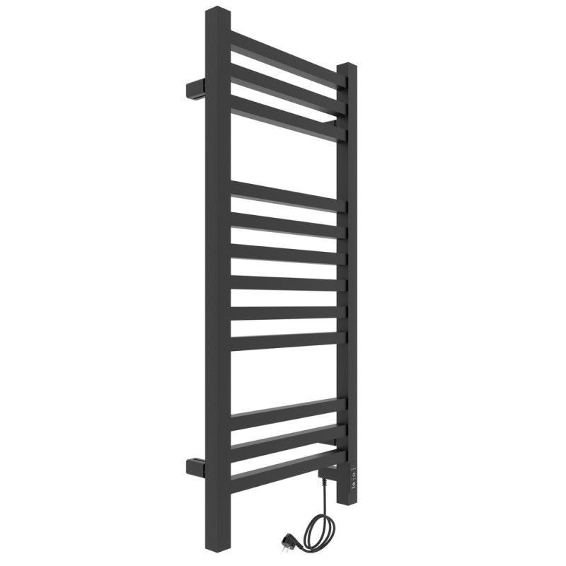 Полотенцесушитель электро "Астор ЧКЧ12 350х900", черный муар, правый