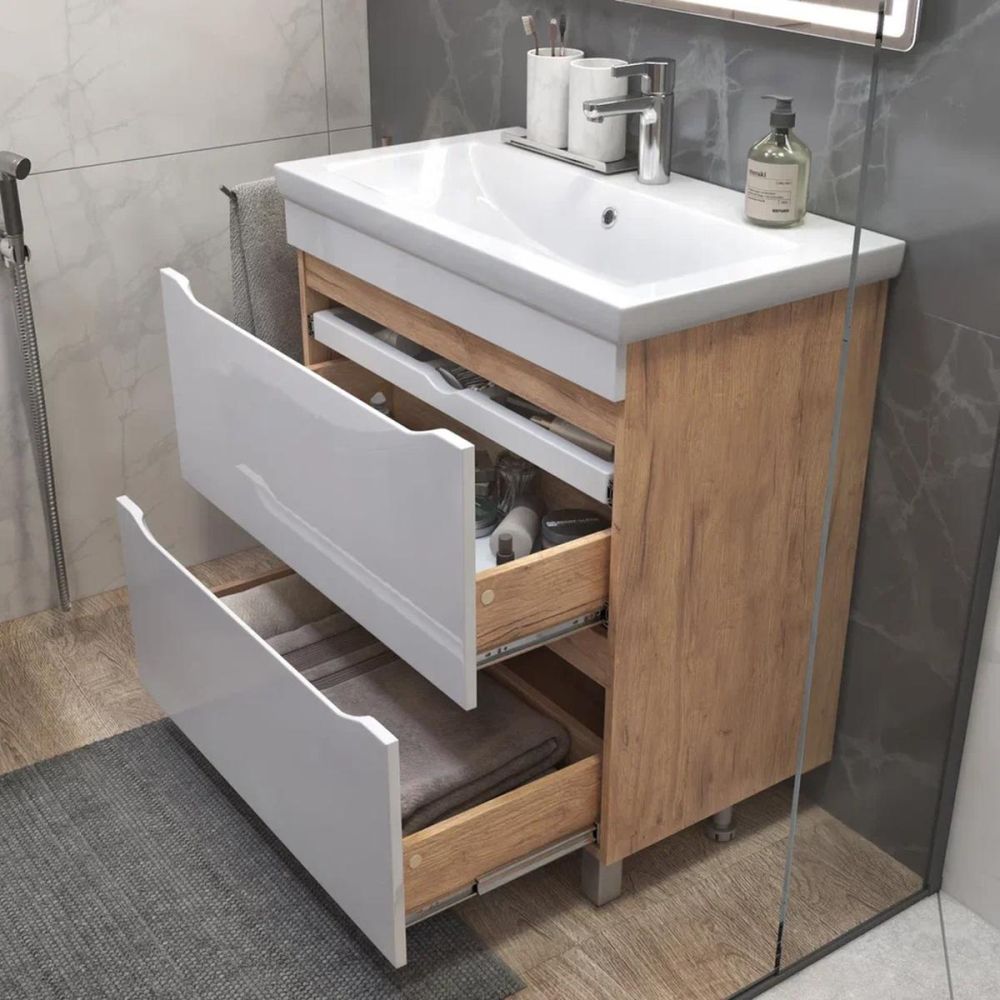 Тумба под раковину напольная VIGO Grani 203 дуб золотой, 80 см, артикул 203 дуб золотой