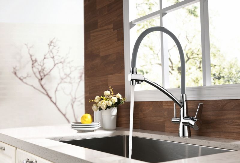 Смеситель для кухни Lemark Comfort LM3071C-Gray Хром Серый, артикул LM3071C-Gray