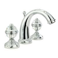 CRISTALIA Смеситель для раковины, на 3 отв., ручки CRYSTAL, хром