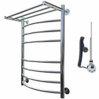 Электрический полотенцесушитель Тругор Приоритет 2 элТЭН 80x50 с полкой Хром