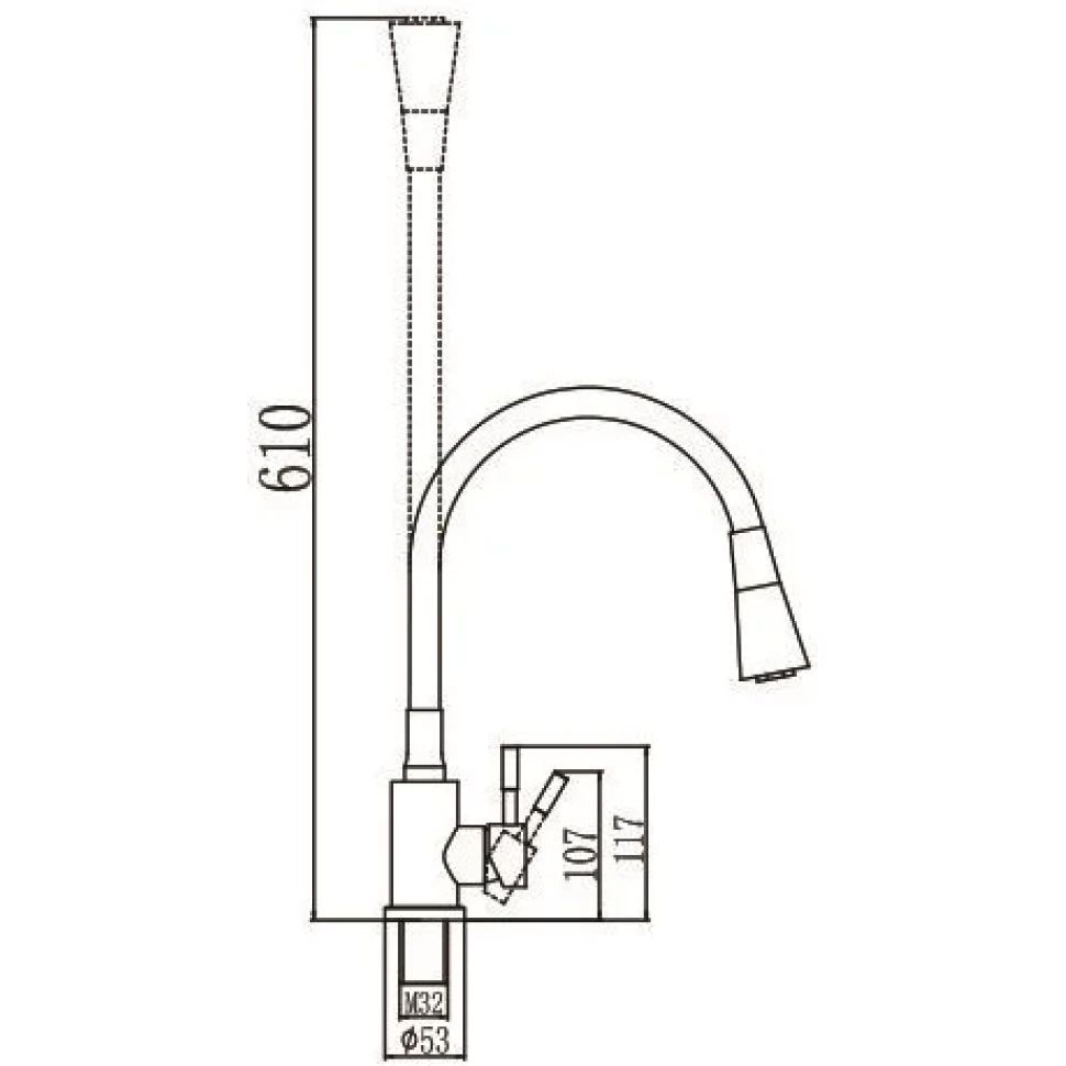 Смеситель для кухни Savol S-3002LM01, сатин