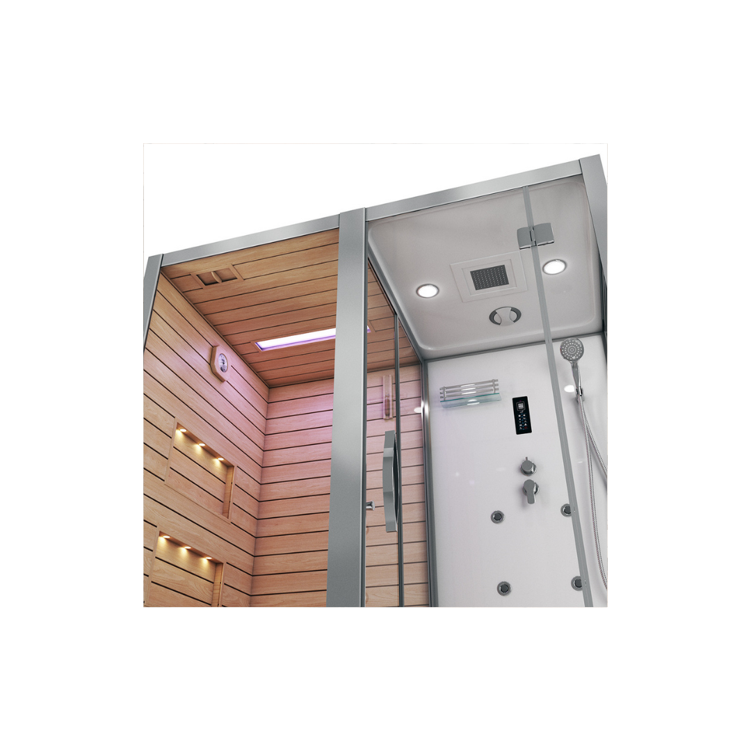 Сауна ALBANO-L White комбинированная 2в1 Cerutti SPA 1800x1100x2230 мм Сауна ALBANO-L White комбинированная 2в1 Cerutti SPA 1800x1100x2230 мм
