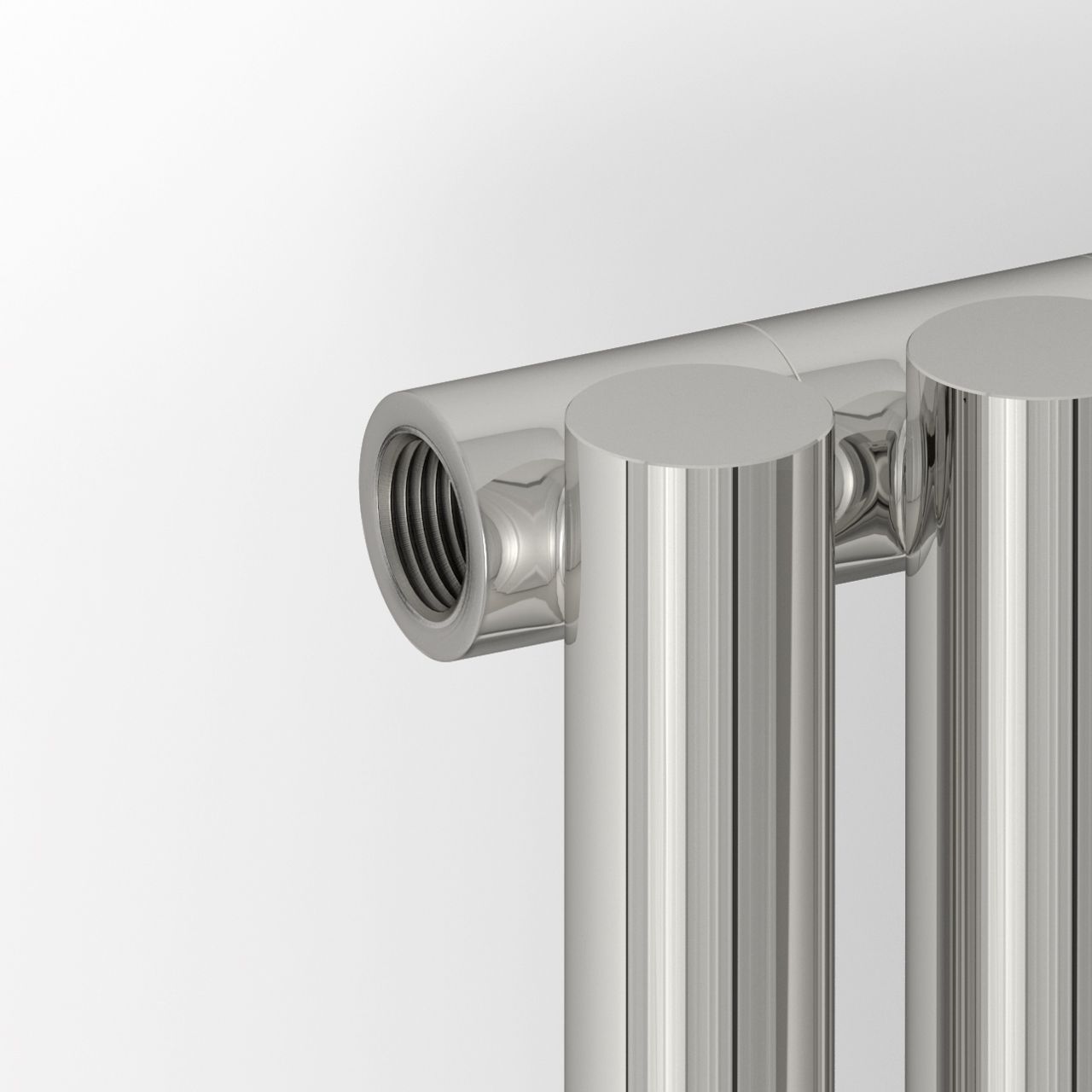 Отопительный радиатор ЭСТЕТ-1 н/ж 500х90 / 2 сек (Матовый чёрный)