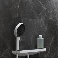 HANSGROHE (*Rainfinity FixFit) БЛОК Полка - шланговое подсоединение с держателем для душевой лейки, левая, белый матовый HANSGROHE (*Rainfinity FixFit) БЛОК Полка - шланговое подсоединение с держателем для душевой лейки, левая, белый матовый