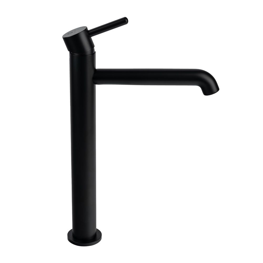 Смеситель для раковины высокий FILARETE Roun FL6020BL, черный