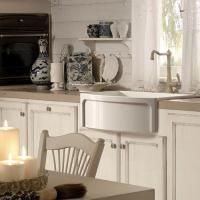 KERASAN Hanna Glasse DEVON Раковина керамическая кухонная 758x530x254 мм,без отв под смеситель, без сифона,  толщина 30 мм, цвет белый KERASAN Hanna Glasse DEVON Раковина керамическая кухонная 758x530x254 мм,без отв под смеситель, без сифона,  толщина 30 мм, цвет белый