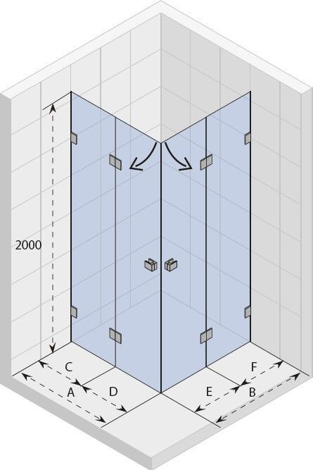 Душевой угол SCANDIC MISTRAL M207 90x90 (GXB00502011R+GXB00502021R+GXK000207)