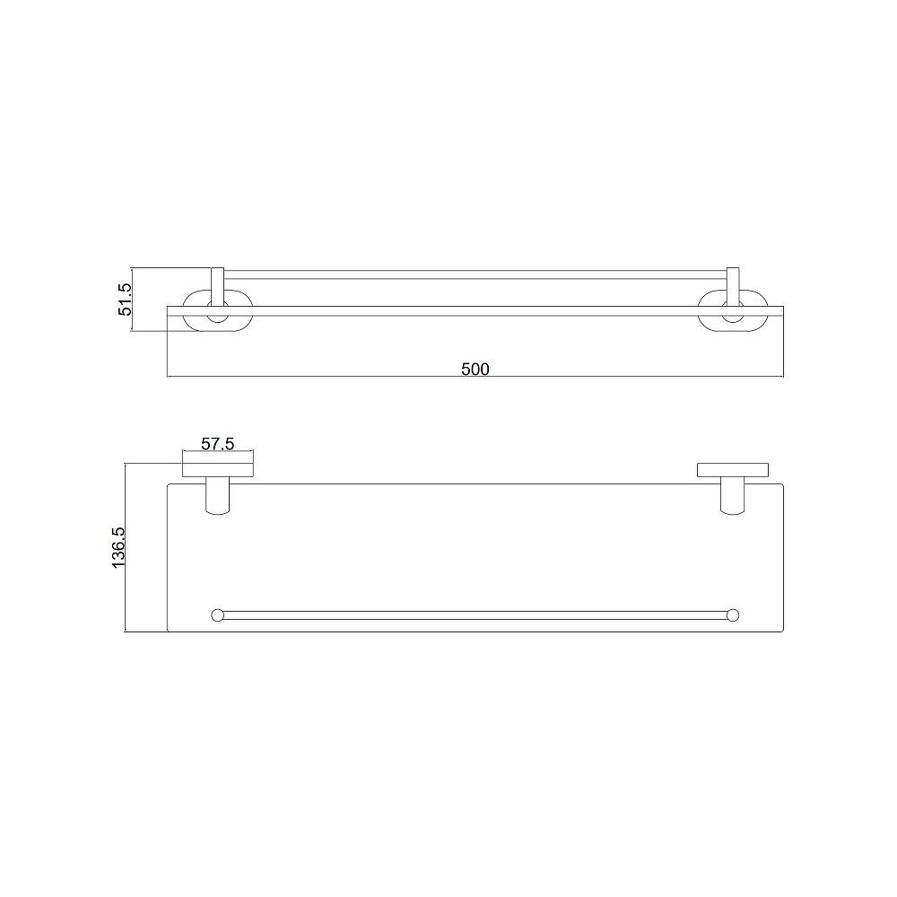 Полка стеклянная BELZ B90107, черный