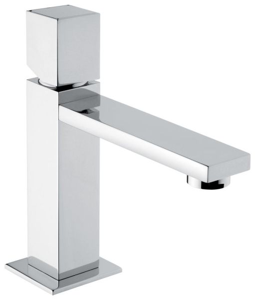 Emmevi Gea, однорычажный смеситель для раковины (излив 12,5 см), с донным клапаном click-clack, цвет хром