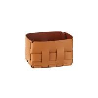 ADJ Корзинка Mini Bottega, 12x19xH13 см., цвет: коньяк/бордо