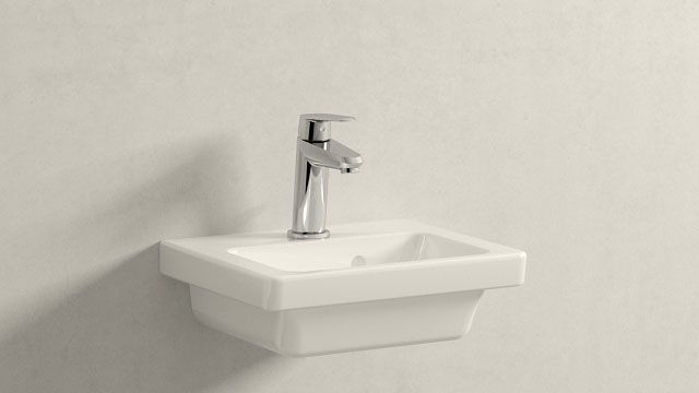 Смеситель для раковины GROHE Eurodisc Cosmopolitan с донным клапаном, уменьшенный, хром (23049002) Смеситель для раковины GROHE Eurodisc Cosmopolitan с донным клапаном, уменьшенный, хром (23049002)