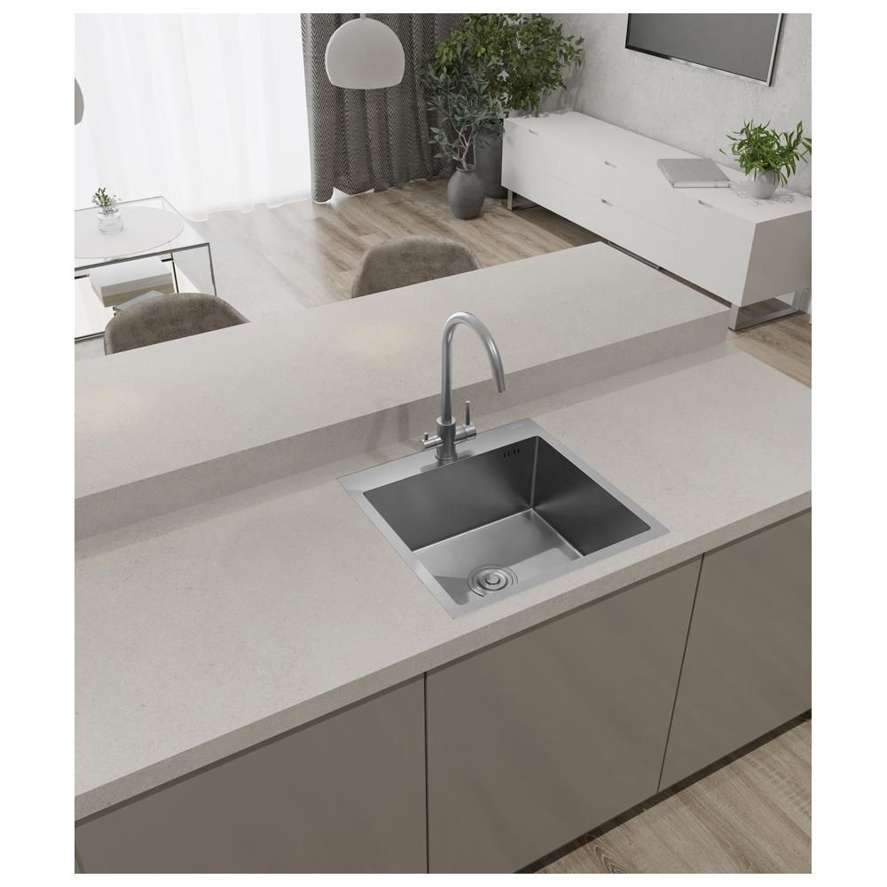 Кухонная мойка GranFest 5050, нержавеющая сталь, артикул 5050 нерж