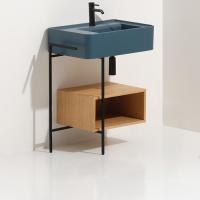 SIMAS RATIO  Раковина чаша подвеснаям 75x46xh18 см, с 1 отв. для смесителя, без перелива, цвет NAVY MATT