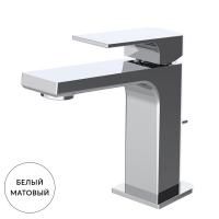 FIMA|Carlo Frattini Fit Смеситель для раковины на 1 отв, с донным клапаном, h110мм излив 110мм, цвет: белый матовый FIMA|Carlo Frattini Fit Смеситель для раковины на 1 отв, с донным клапаном, h110мм излив 110мм, цвет: белый матовый