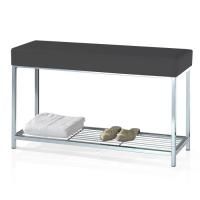 Decor Walther DW 67 Скамья с полочкой 90x30x52см, цвет: хром / черный