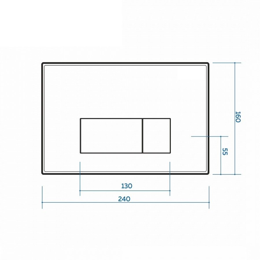 Клавиша смыва Maretti Umbria AC12UM-564, черный/хром