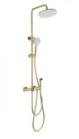 Душевая система с техническим душем и термостатом WONZON & WOGHAND, Брашированное золото (WW-B3097-A-BG)