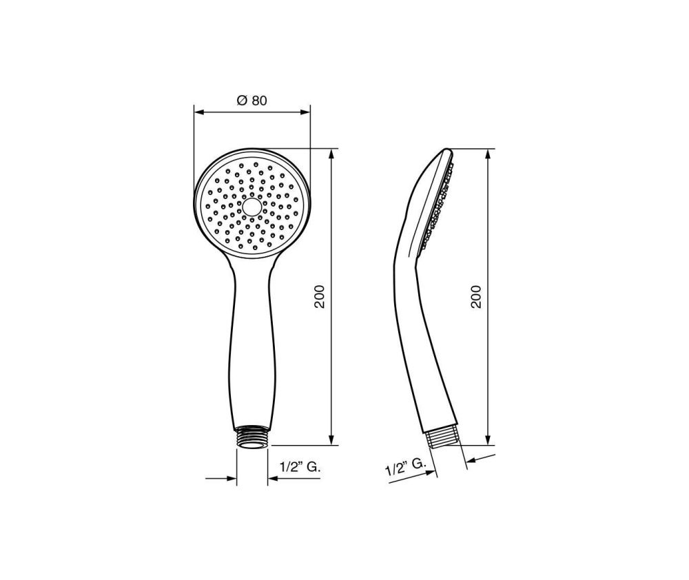 Emmevi, лейка для ручного душа, 1 режим, ABS, (для комплекта 146), цвет хром, артикул С02451/CR