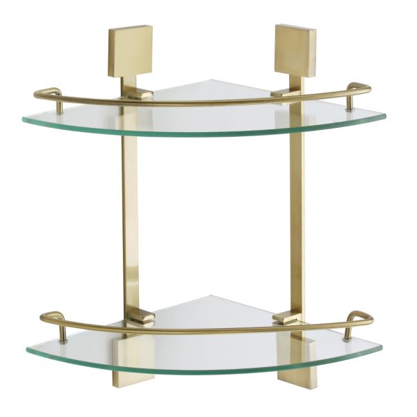 Полка угловая стеклянная Savol S-065322C, бронза
