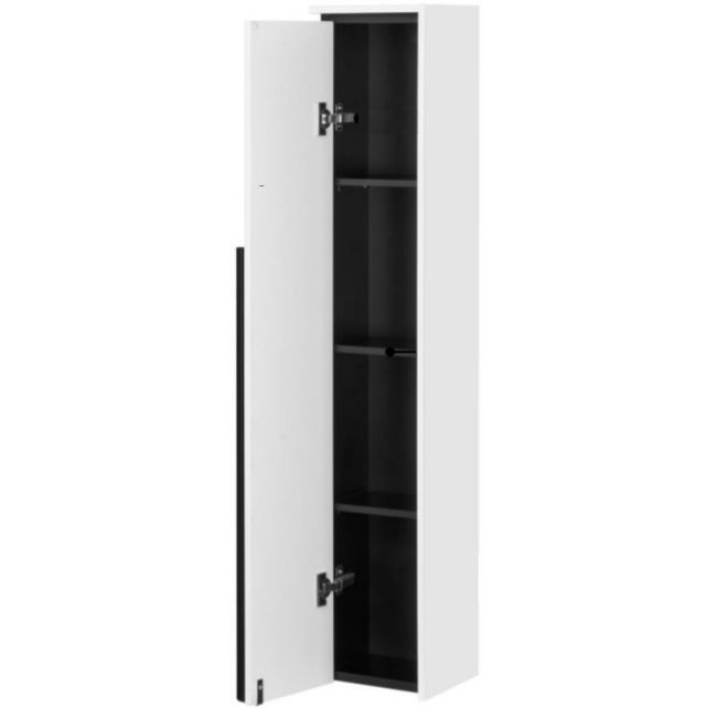 Шкаф пенал Roca Aneto 23 L 7.8574.3.180.6 подвесной Белый глянец Черный