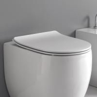 Kerasan Flo сиденье SLIM белое,крепление хром (микролифт)