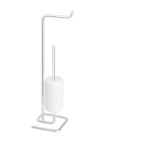 Gessi Goccia Стойка с держателем для туалетной бумаги и ершиком, напольная, цвет: белый