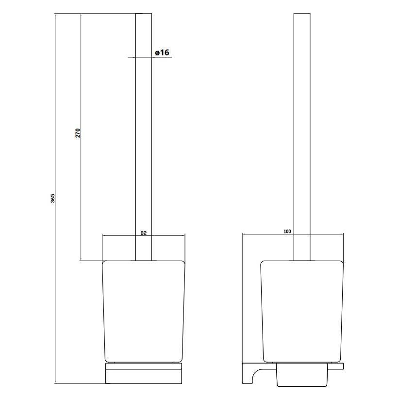 Ершик для унитаза Rav Slezak NIL NLA0500, хром, артикул NLA0500