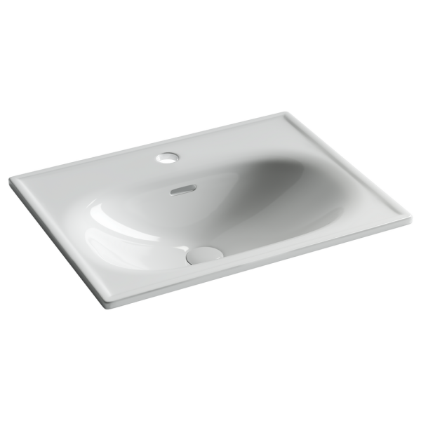 Раковина накладная Ceramicanova Сабо (Sabo) с отверстием под смеситель 600x460x130 белый