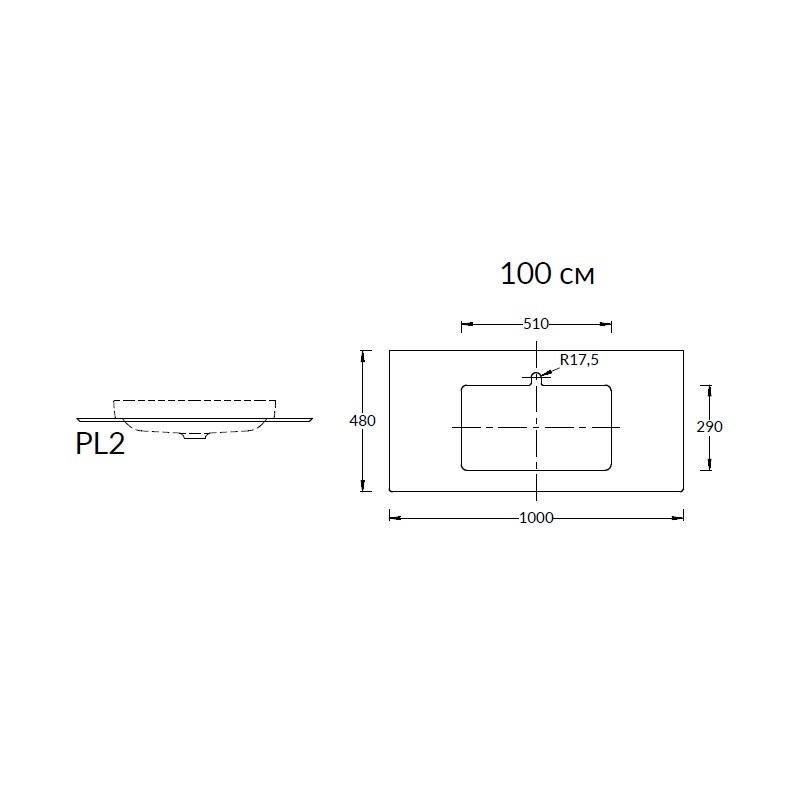Спец. изделие декоративное из керамогранита Парк Роз 100, мультиколор