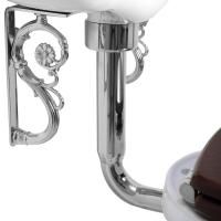 RICAMBI Труба низкого бачка Г-образная, D50/d32 мм, с отражателем, xром (в комплекте крепеж)