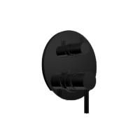 Bongio Project Встраиваемый смеситель для душа на 2 выхода ,цвет черный матовый (без встраиваемой части 09763)