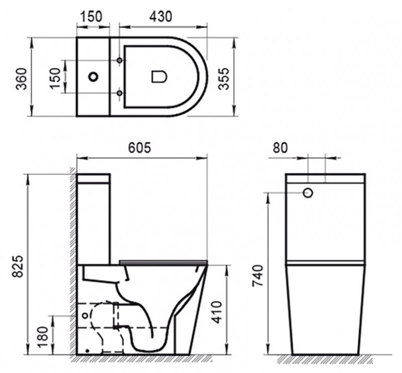 Унитаз-компакт безободковый BELBAGNO FLAY-R Унитаз-компакт безободковый BELBAGNO FLAY-R
