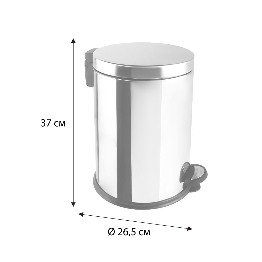 Ведро для мусора FIXSEN HOTEL FX-34024O, хром
