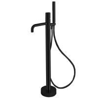 Fima Carlo Frattini Spillo Tech Смеситель для ванны, напольный, с ручным душем, цвет: чёрный матовый