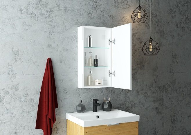 Зеркало-шкаф с подсветкой ART&MAX TECHNO AM-Tec-350-650-1D-R-DS-F, артикул AM-Tec-350-650-1D-R-DS-F