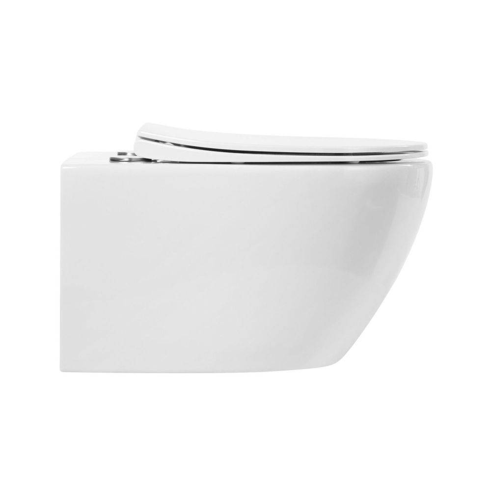 ELEGANT Унитаз подвесной безободковый с сиденьем в комплекте AM9316CHR/SC, артикул AM9316CHR/SC
