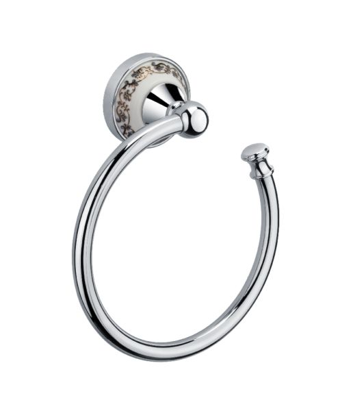 Кольцо для полотенец Fixsen Bogema FX-78511 Хром Белый
