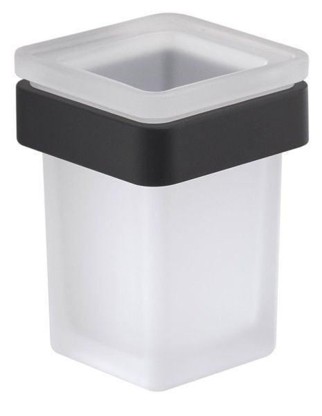 Gedy Samoa, настенный стеклянный стакан, цвет черный матовый