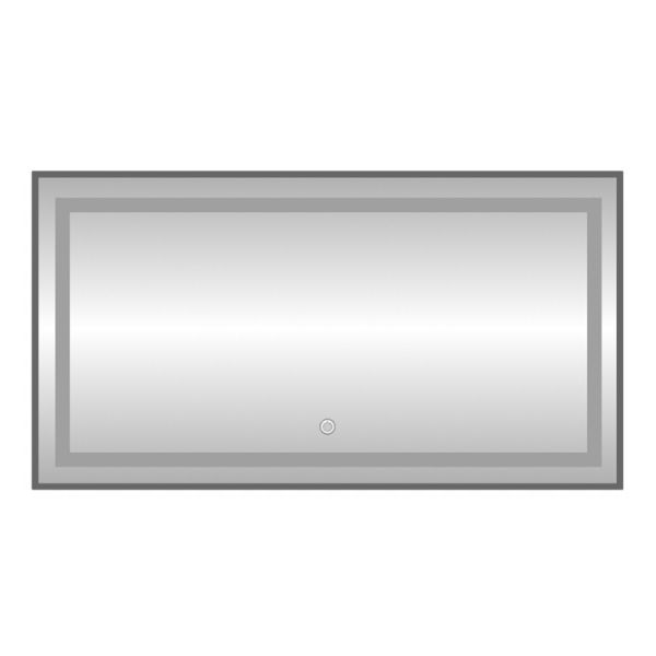 Зеркало с подсветкой LED Fixsen FX-2120F прямоугольное 120х80 см, графит