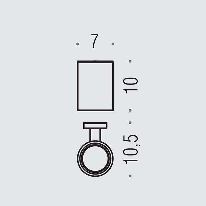 Colombo Plus Стакан металлический, подвесной, цвет: PVD золото матовое Colombo Plus Стакан металлический, подвесной, цвет: PVD золото матовое