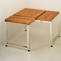 Effegibi Linea Alu Угловая скамейка 76x76x Н:45см, отделка: тик Effegibi Linea Alu Угловая скамейка 76x76x Н:45см, отделка: тик