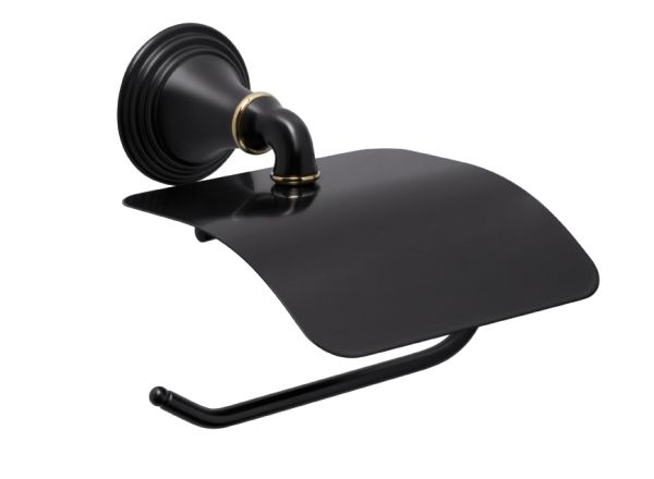 Держатель туалетной бумаги Fixsen Luksor FX-71610B Черный Золото