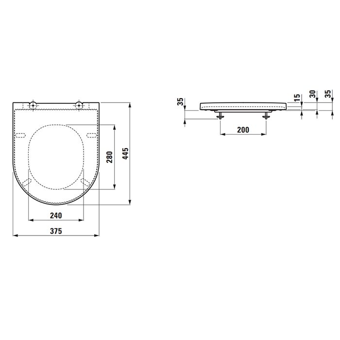 Laufen Kartell Сиденье с крышкой для унитаза, с микролифтом, съемное, цвет черный глянцевый