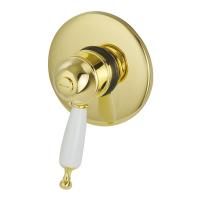 OXFORD См-ль скрытого монтажа моноком. термостат., ручка белая, золото