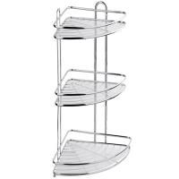 Полка для ванной комнаты и кухни угловая тройная, Floria арт. FOR-2004