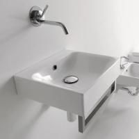 KERASAN Cento раковина 40х35 подвесная без отв. под смеситель, белая