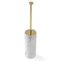 3SC APUANA 2.0 Ершик туалетный напольный d11xh65 см, цвет мрамор White Statuario/Oro 24Kt Opaco 3SC APUANA 2.0 Ершик туалетный напольный d11xh65 см, цвет мрамор White Statuario/Oro 24Kt Opaco