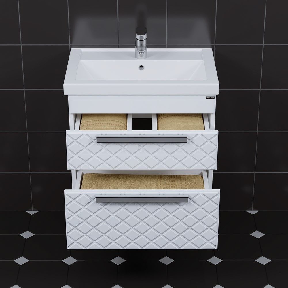 Тумба для умыв. "Калипсо-60" NEW 2 ящ подвес. (ум. Фостер 60)