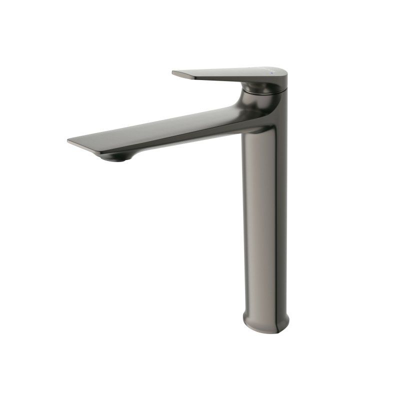 LINER-LC-GM-W0 Смеситель для накладной раковины однорычажный, без донного клапана, исполнение оружейная сталь, артикул LINER-LC-GM-W0